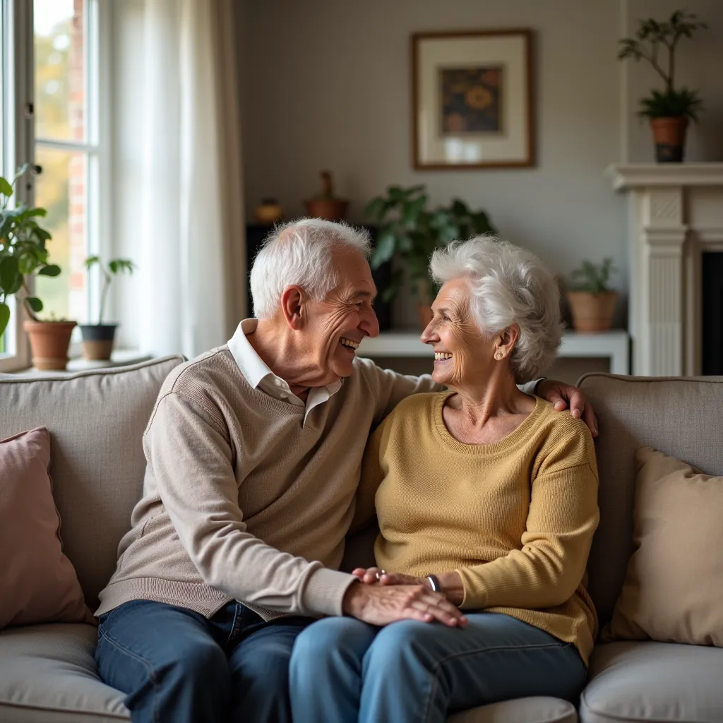 Happy elderly couple at home - Estate Planning